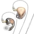 thumbnail image 1 of KZ ZEX PRO Auriculares con cable Tecnología híbrida Auriculares intrauditivos Auriculares de metal de 3,5 mm Cable largo portátil Caminar Jogging Smartphone Oro rosa con micrófono Inevent EL005582-04B, 1 of 7