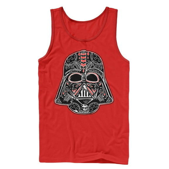 Men's Star Wars Sugar Skull Vader Tank Top Red 2X Large