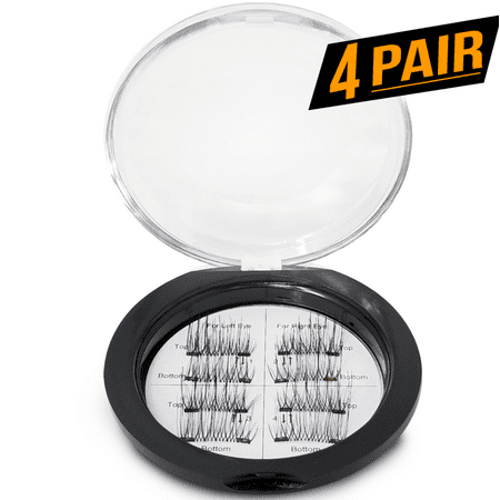 8x Magnetic Eyelashes [No Glue] False Eyelashes Set for Natural Look - 3D Reusable - Double Magnetic (Best Natural Looking False Eyelashes)
