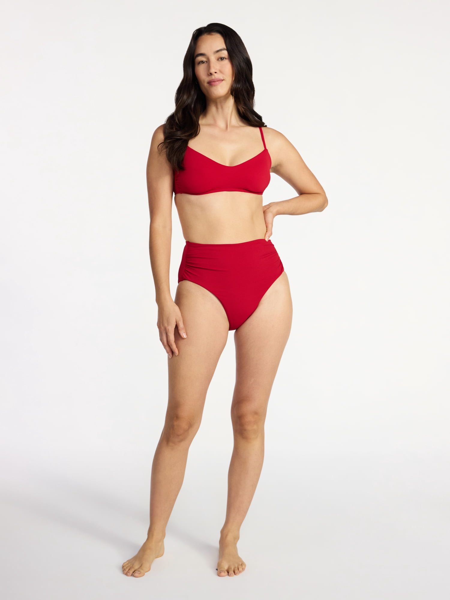 Time and Tru Women's Ribbed Bralette Top, Sizes XS-3X