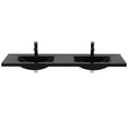 thumbnail image 3 of Eclife 60 Black Resin Integrated Double Bathroom Sink, Water Saving, Stain Resistant, 3 of 11