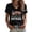 Black, variant on KLHDSF 250 Anniversary USA Merchandise Tops For Women Short Sleeve V Neck Printed T-Shirt Red L