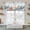 White, variant on Blue Coastal Kitchen Curtains 45 Inch Length, Summer Beach Starfish Weeping Eucalyptus Wooden Tiers Curtains for Bathroom Bedroom Cafe, Light Filtering Window Treatment Drapes 2 Panels 42"Wx45"L