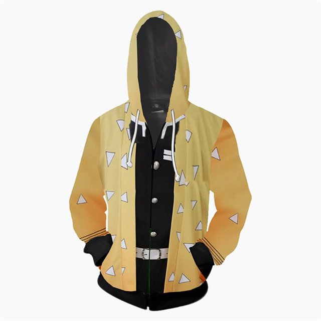 Demon Slayer Kimetsu no Yaiba Tanjirou Nezuko Zenitsu Tomioka Giyuu Cosplay Sudadera con capucha disfraz Anime chaqueta abrigo para fiesta de Halloween XXL Gao Jinjia LED