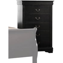 Acme Furniture Louis Philippe Chest with Five Drawers, Black
