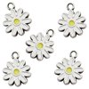 Charms Daisy Flower Antique Silver Jewelry Bracelet Earring Supplies 10 Pieces