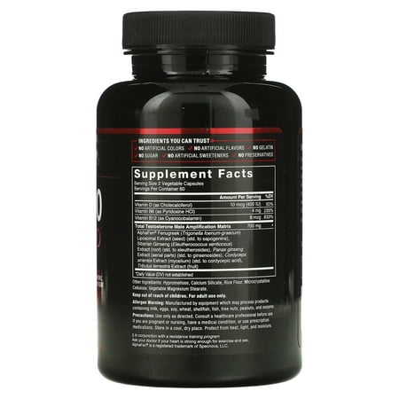 Test X180 Legend Testosterone Booster for Men to Build Muscle & Strength, Performance, Testosterone Supplement for Men’s Health Support, 120 Capsules by Force Factor