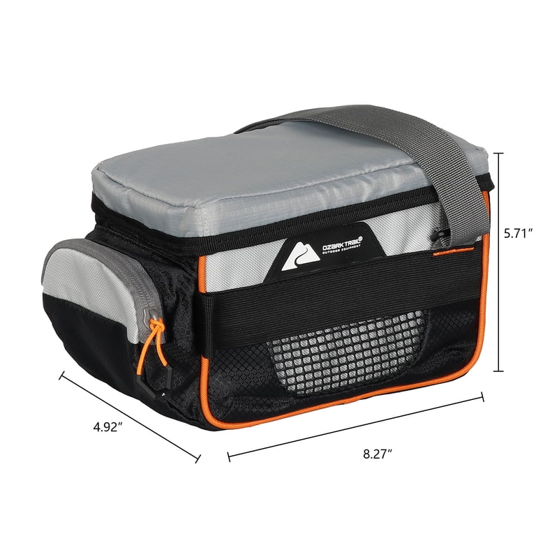 Ozark Trail 3500 Tackle Bag with Trays, Gray, Polyester Ozark Trail 3500 Tackle Bag with Trays, Gray, Polyester
