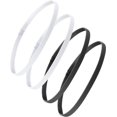thumbnail image 1 of 4 diademas deportivas elásticas, bandas gruesas antideslizantes para el cabello para mujeres y hombres (negro, blanco), 1 of 5