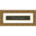 thumbnail image 1 of Shamp, Cindy 24x7 Gold Ornate Wood Framed with Double Matting Museum Art Print Titled - Merry Christmas, 1 of 4