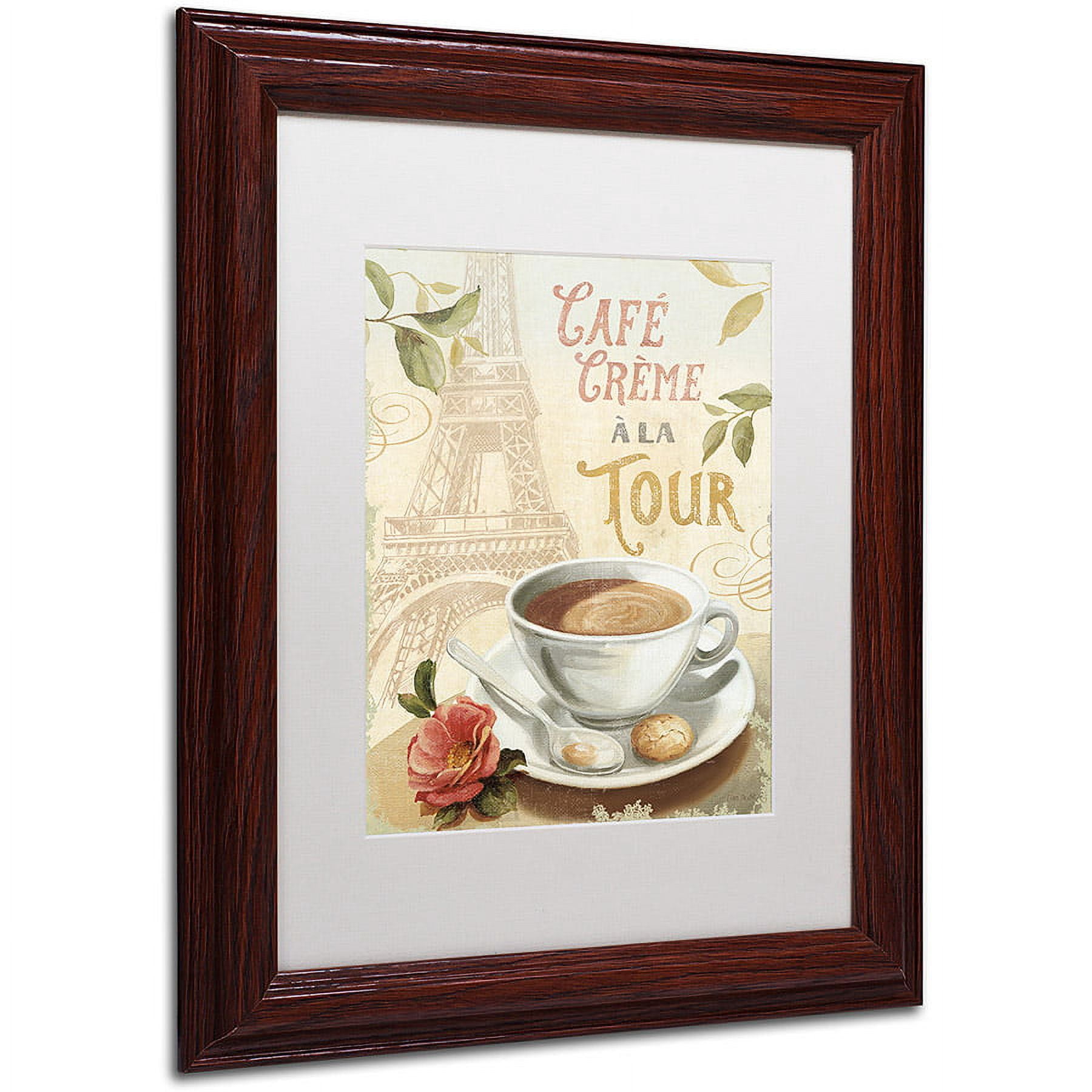 Trademark Fine Art "Cafe in Europe II" Canvas Art by Lisa Audit, White Matte, Wood Frame