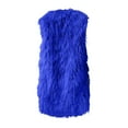 thumbnail image 5 of Idoravan Womens Winter Jackets , Coats Women Faux Fur Fleece Coat Fall and Winter Fashion Warm Jacket Vest Blue XXL, 5 of 5