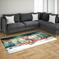 thumbnail image 3 of Merry Christmas Santa Reindeer Antlers Yorkshire Terrier Sleigh Xmas Winter Holiday Indoor Rug Yorkie Dog Lover Gifts Carpet Living Bed Room Sofa Home Decor - 00023, 3 of 5