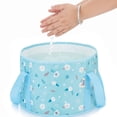 thumbnail image 4 of Weiweiguan 1pc Portable Collapsible Travel Basin Multi-functional Water Basin (Sky-blue), 4 of 6
