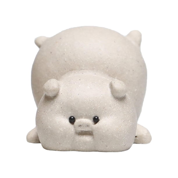 Estatua de cerdo en miniatura, figuras de cerdo pequeñas, centro de mesa, lindas figuras de animales Blanco tipo B