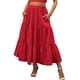 thumbnail image 2 of Faldas de cintura elástica con volantes fruncidos y bolsillos informales sólidos a la moda para mujer Wmkox8yi  FGJ2011, 2 of 5