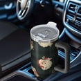 thumbnail image 6 of Green and Black Christmas Plaid Santa Pattern Tumbler with Handle and Lid,40oz Double Wall Vacuum Insulated Tumbler,Cups Gift for Women and Men, 6 of 7