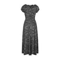 thumbnail image 4 of Kcavykas Robes pour Femmes, Cadeaux de Fête des Mères, Mode Grande Taille Robe Décontractée à Manches Courtes Imprimée Florale Col en V, 4 of 7