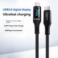 thumbnail image 1 of Cable USB Tipo C A USB C 240W PD 3.1 Cargador de Carga Rápida USB2.0 480Mbps Tipo-C Cable de Datos para Pantalla Digital, 1 of 8