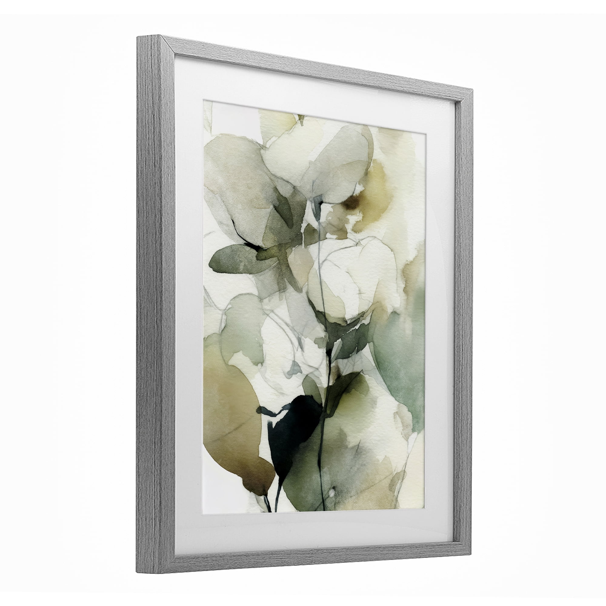 Stupell Industries Floral Branches in Motion Gray Framed Print Under Glass, design by Svetlana Aleynikova