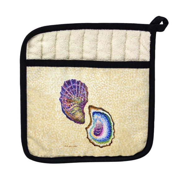 Betsy Drake Interiors Two Oysters Pot Holder