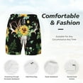 thumbnail image 4 of Kdxio Sunflower Skull Print Men'S Swim Trunks With Compression Liner 7 Inch Inseam Quick Dry Swim Shorts, 4 of 7