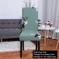 thumbnail image 2 of Unique Bargains Stretch Spandex Dining Chair Cover Set Green, 2 of 8
