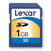 Angle View: Lexar 1GB SD Memory Card