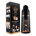 thumbnail image 1 of Champú para teñir el cabello con esencia de aceite de argán marroquí 3 en 1, 400 ml, oscurece y cubre las canas, coloración natural enriquecida, cuidado del cabello para hombres y mujeres, 1 of 6