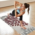 thumbnail image 6 of Red and Gray Floral Pattern Hot Yoga Mat Towel Non Slip for Hot Yoga - Quick-Drying Yoga Mat Cover with 4 Corner Pockets with Travel Bag - Hot Yoga Towel Non Slip 74"x26", 6 of 6