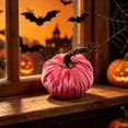 thumbnail image 3 of LEFXSMR Pumpkin Shaped Pillow Decorative Round Velvet Floor Cushion Pumpkin Throw Pillows Fall Home Decor for Thanksgiving Sofa Couch Bed Chair, 3 of 7