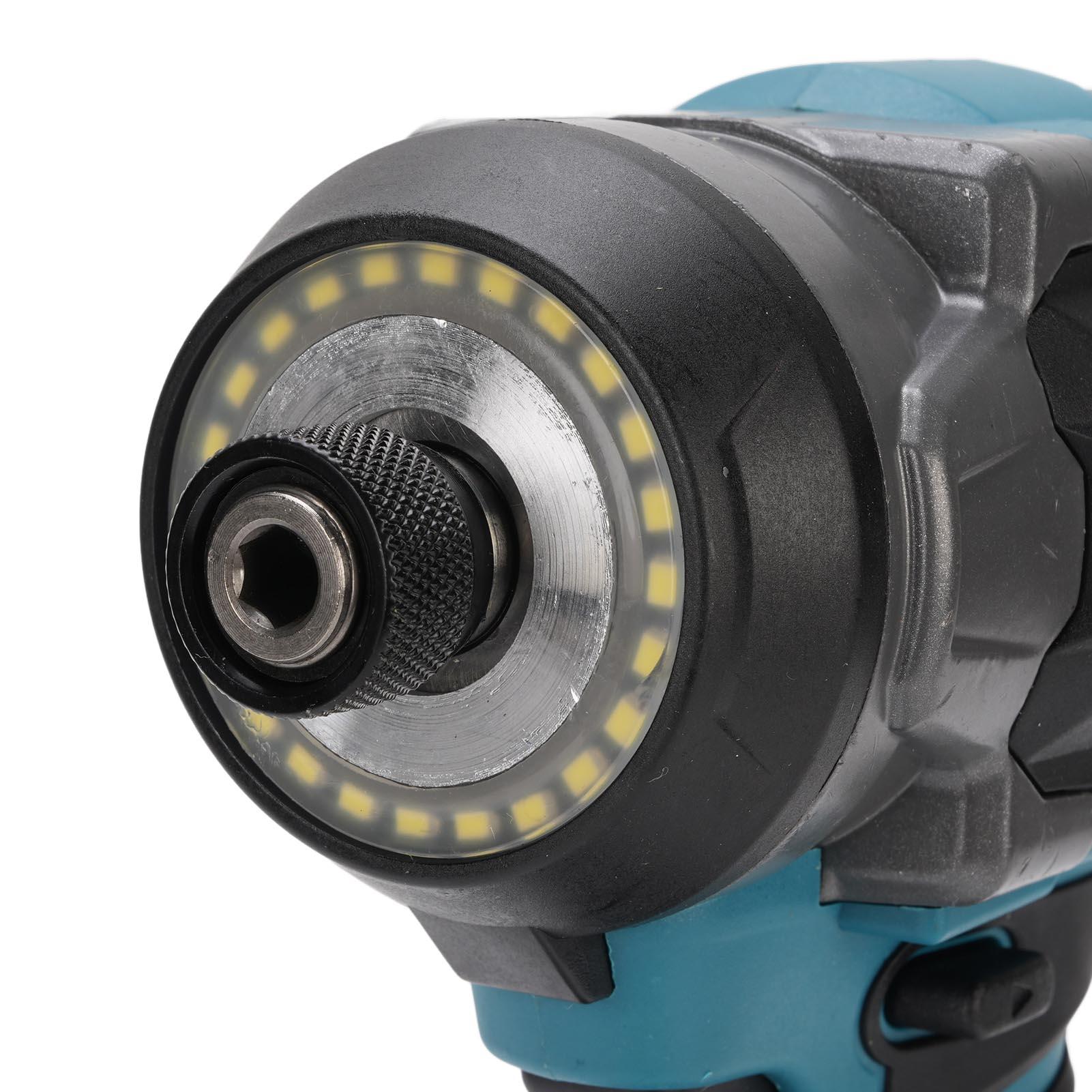 Yajisi 1/4in Cordless Impact Wrench - 550Nm High Torque Driver with 3 Speeds, LED Work Light, Compatible with BL1840 Lithium Battery