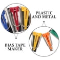 thumbnail image 4 of Shisuyan Sew Bias Tape Maker Kit Metal Assorted Color 5PCS for Crafters and Sewing Projects, 4 of 8