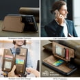 thumbnail image 5 of Mantto Case for Samsung Galaxy A51 4G with Card Holder, Retro PU Leather RFID Blocking Credit Card Slots Double Magnetic Clasp Flip Kickstand Shockproof Phone Cover for Samsung Galaxy A51 4G,Brown, 5 of 9