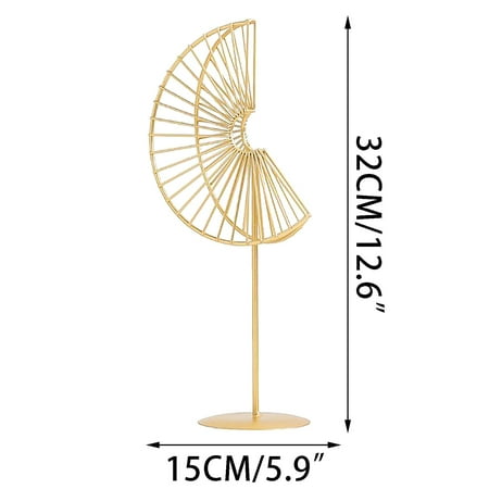 

Ranliy Home Furnishing Gold Metal Ornaments Gold Leaf Desktop Art Deco Ornaments