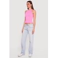 thumbnail image 3 of Women's Seamless Rib Knit Cropped Racerback Tank Top, 3 of 4