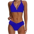 thumbnail image 2 of BeAi V Neck Swimsuits for Women One Piece High Waisted Bikini Sets for Women Ladies Swimwear Tummy Control Sexy Monokinis Ruffled V Neck Lace Up Previous Orders, 2 of 6