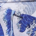 thumbnail image 6 of YIUME Men's Hawaiian Shirt Ocean Waves Japanese Ukiyo-e Print Cotton Button-down Long Sleeve Aloha Shirt, 6 of 8
