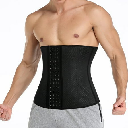 

KUMAYES Waist Trainer Belt for Men Weight Loss Trimmer Latex Men Body Shaper Workout Tummy Control Cincher Back Support Band
