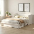 thumbnail image 2 of Puremind Queen Size Murphy Bed with Mattress and Charging Station, Cabinet Bed with Storage Drawer, Murphy Bed Furniture for Bedroom/Office/Guest Room, White, 2 of 8