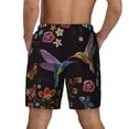 thumbnail image 4 of Balery Humming Bird Mens Swim Trunks Swim Shorts for Men Quick Dry Inseam Beach Shorts with Compression Liner Pocket-X-Large, 4 of 9