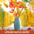 thumbnail image 5 of FRCOLOR 16 pcs  Fall Pick Artificial Maple Leaf Branch Thanksgiving Autumn Maple Leaves Twigs, 5 of 8
