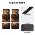 thumbnail image 4 of Zufioo Cool Fire Lion Print Car Floor Mats Four-piece Set, Car Interior Accessories - Corrosion-resistant, Non-Slip, Suitable for Cars, Trucks, Vans, 4 of 7
