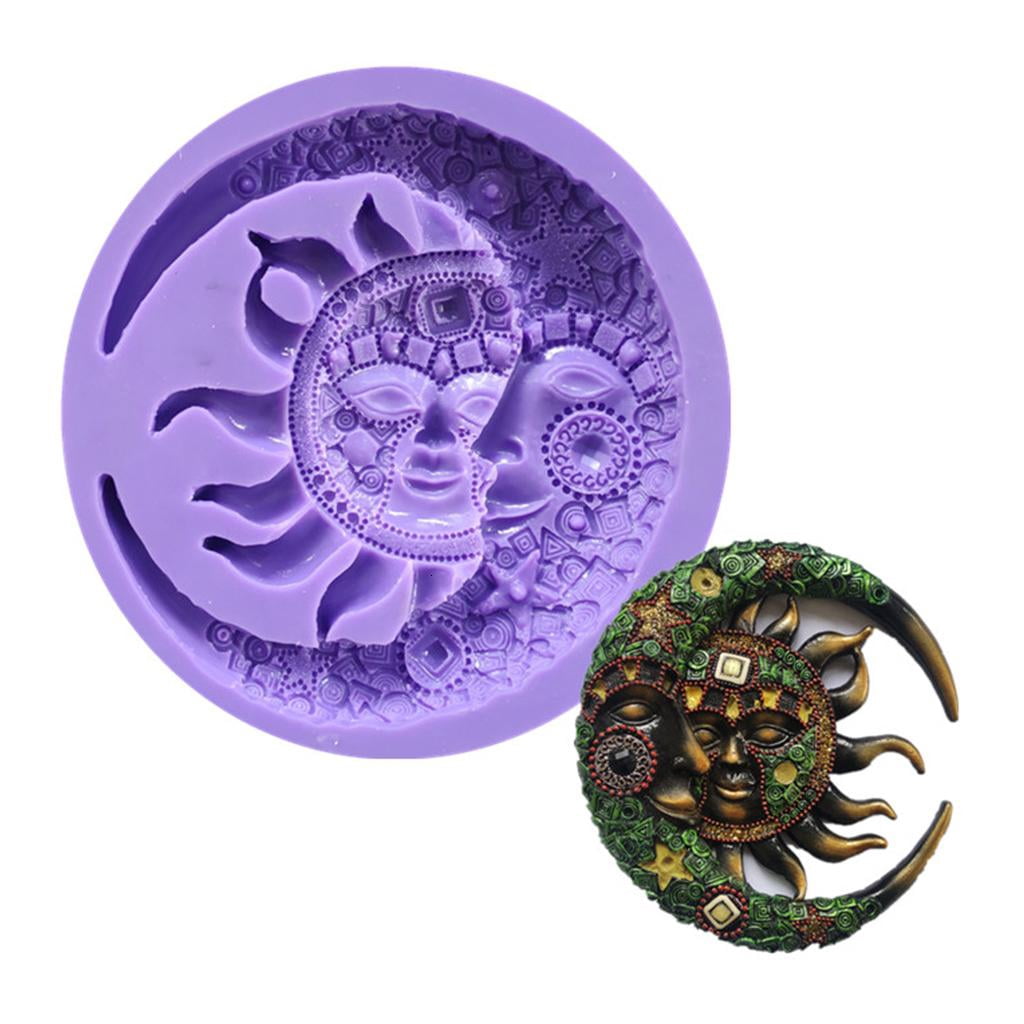 Osdhezcn Moon for Sun Shape Silicone Mold Resin Beauty Mold for Jewelry Making