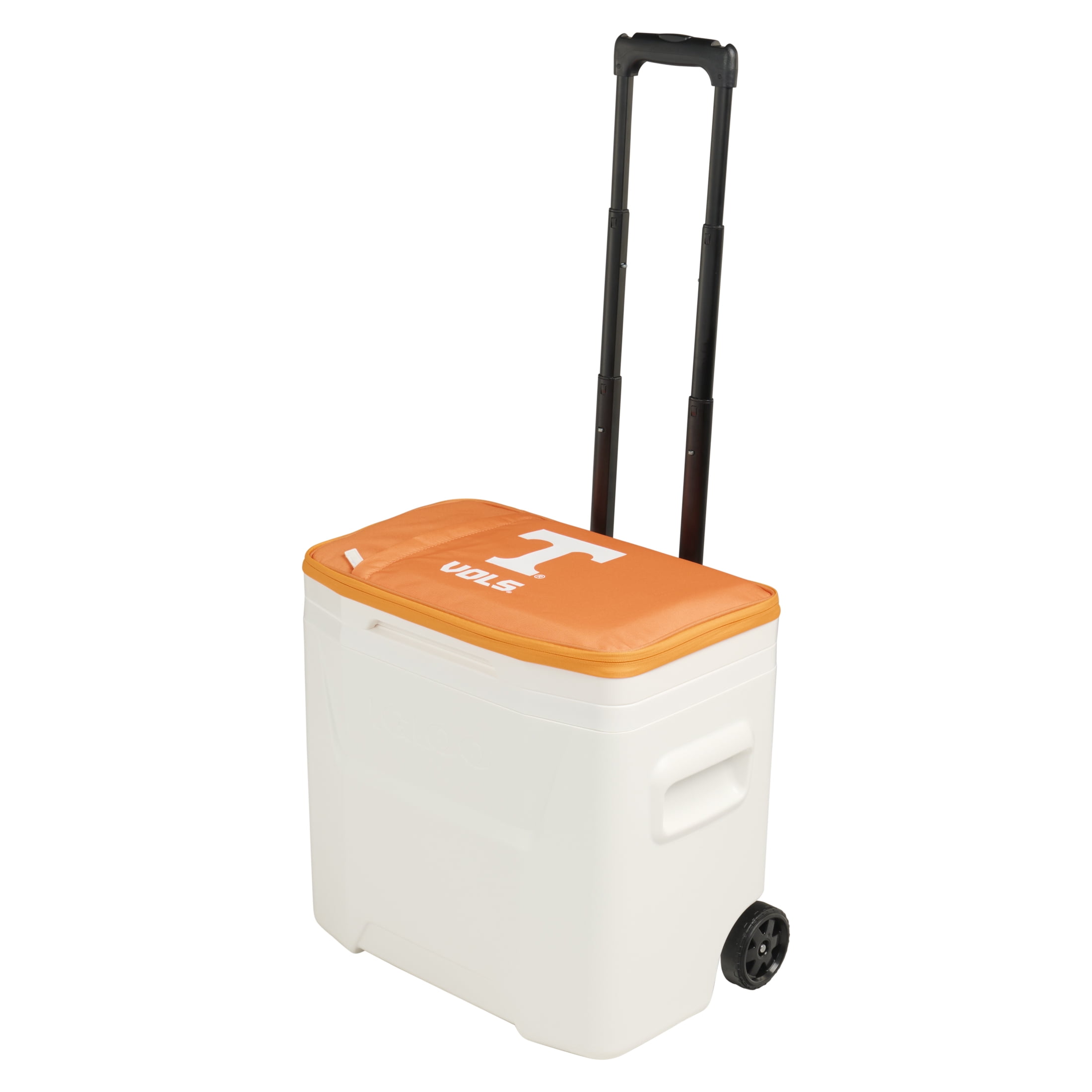 University of Tennessee Volunteers  28 QT Laguna Soft Top Wheeled Cooler by Igloo, White and Orange