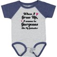 thumbnail image 3 of Inktastic Gorgeous Like My Godmother Girls Baby Bodysuit, 3 of 5