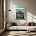 thumbnail image 2 of The Vltava & Prague Castle - Prague Czechia Photography Cityscape Architecture Scenic Autumn Travel Poster Bridge Black Framed Wall Art Print 8 x 10 inches, 2 of 4