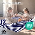 thumbnail image 4 of ODIKA 2'x3' Machine Washable Non-Slip Area Rug, Exotic Hide Indigo Faux Zebra Blue High Traffic Rug, Blue, 296605, 4 of 7