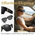 thumbnail image 7 of Zzjniupiyyds 1 Pcs Oversized Fit Over Sunglasses, UV400 Polarized Square Sun Glasses for Women Men,Lightweight Frame Black Lens, 7 of 7