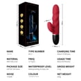 thumbnail image 6 of 10 Vibraion Modes Soft Silicone G Spot Vibrator, Dual Motor Rechargeable Couple Vibrator Adult Sex Toy For Women -Green, 6 of 7